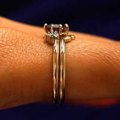 Alexandrite Cluster Ring with Band