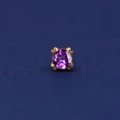 Amethyst Flatback Piercing