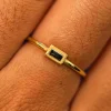 Baguette Salt and Pepper Diamond Ring