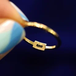 Baguette Salt and Pepper Diamond Ring