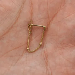 Beaded Essential Chain Loop Earring