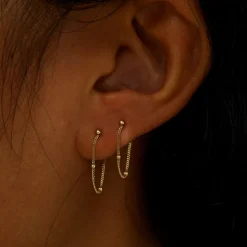 Beaded Essential Chain Loop Earring