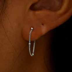 Beaded Essential Chain Loop Earring