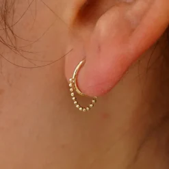 Beaded Huggie Earring / Piercing