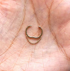 Beaded Huggie Earring / Piercing