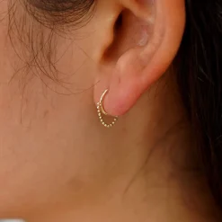 Beaded Huggie Earring / Piercing