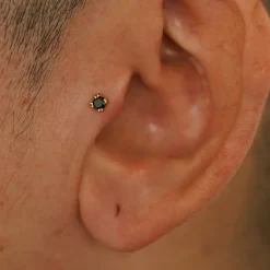 Black Diamond Flatback Piercing