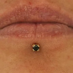 Black Diamond Flatback Piercing