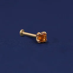 Citrine Flatback Piercing