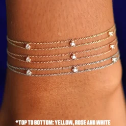 3 Diamond Cable Bracelet
