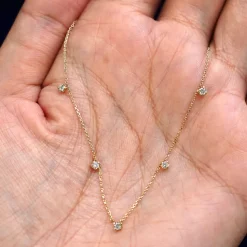 5 Diamond Cable Necklace