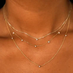 5 Diamond Cable Necklace