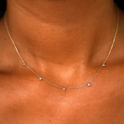5 Diamond Cable Necklace