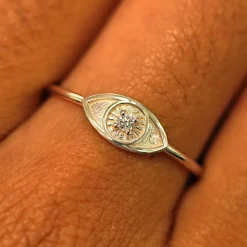 Diamond Evil Eye Ring