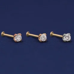 Diamond Flatback Piercing