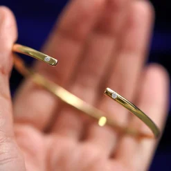 Diamond Open Bangle