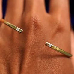 Diamond Open Bangle