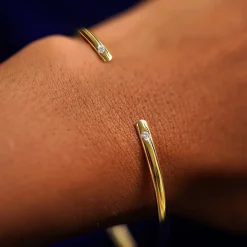 Diamond Open Bangle