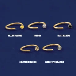 Diamond Open Hoop
