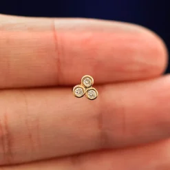 Diamond Trio Flatback Piercing