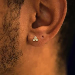 Diamond Trio Flatback Piercing
