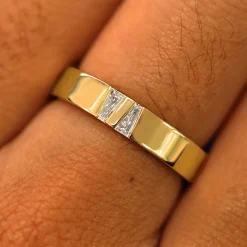 Double Baguette Diamond Band