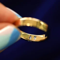 Double Baguette Diamond Band