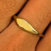 Elongated Puffy Signet Ring