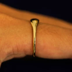 Elongated Puffy Signet Ring