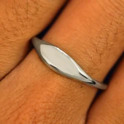 Elongated Puffy Signet Ring