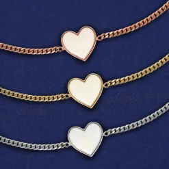Enamel Heart Bracelet