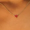 Enamel Heart Necklace