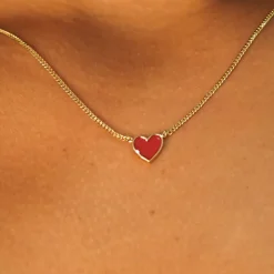 Enamel Heart Necklace
