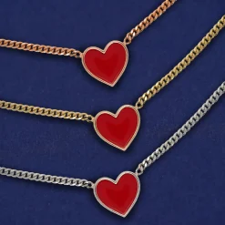 Enamel Heart Necklace
