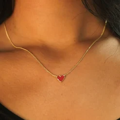 Enamel Heart Necklace