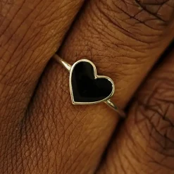Enamel Heart Ring