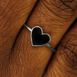 Enamel Heart Ring