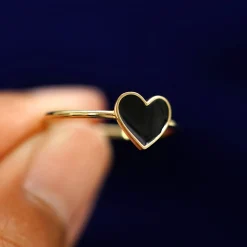 Enamel Heart Ring