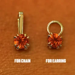 Fire Opal Charm