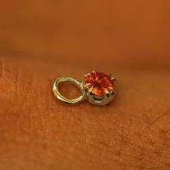 Fire Opal Charm