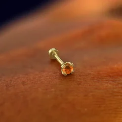 Fire Opal Flatback Piercing