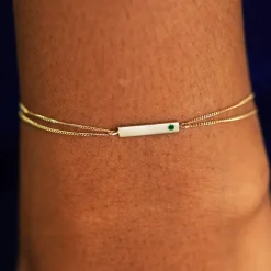 Gemstone Bar Bracelet