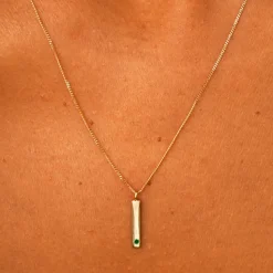 Gemstone Bar Necklace