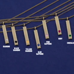 Gemstone Bar Necklace