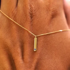 Gemstone Bar Necklace