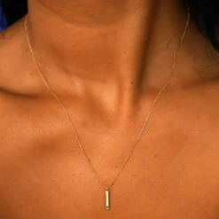 Gemstone Bar Necklace