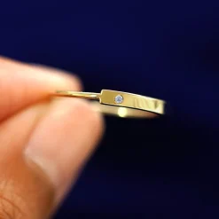 Gemstone Bar Ring