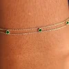 3 Gemstone Cable Bracelet