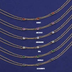3 Gemstone Cable Bracelet