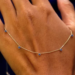 5 Gemstone Cable Necklace
